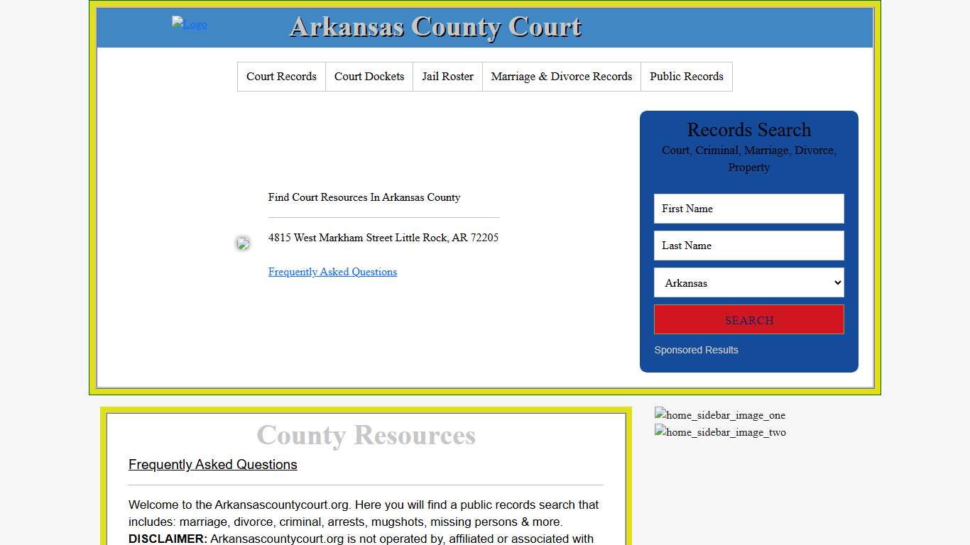 Arkansas County Court Search County Records