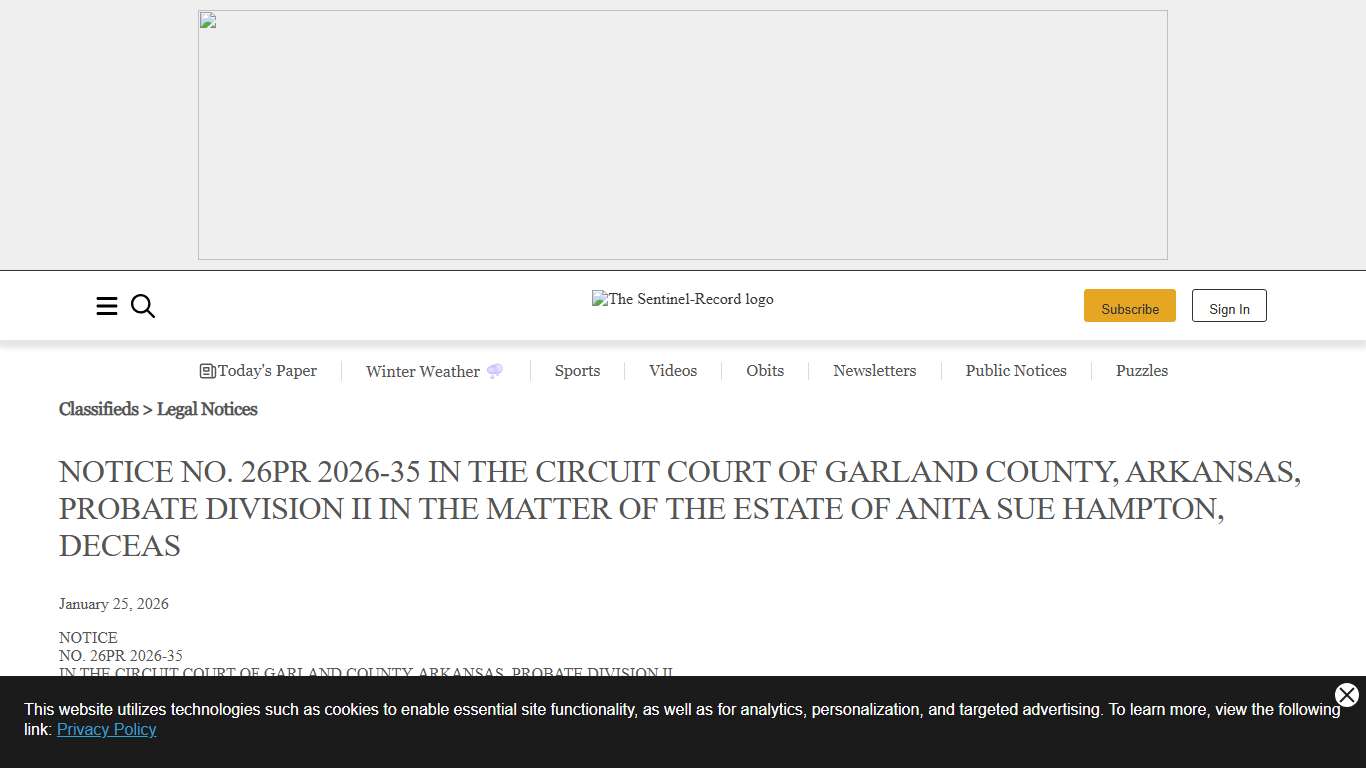 Hot Springs Sentinel Record